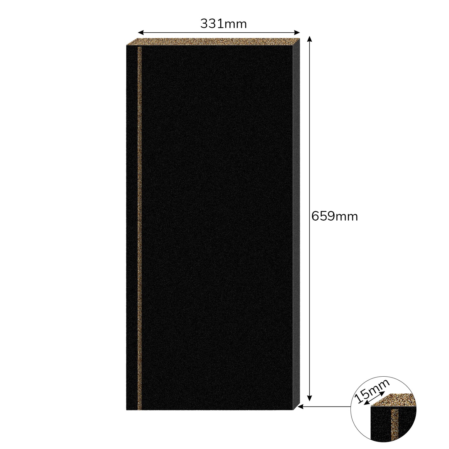 0.59" Thick Melamine Particle Board– Double-Sided Laminate