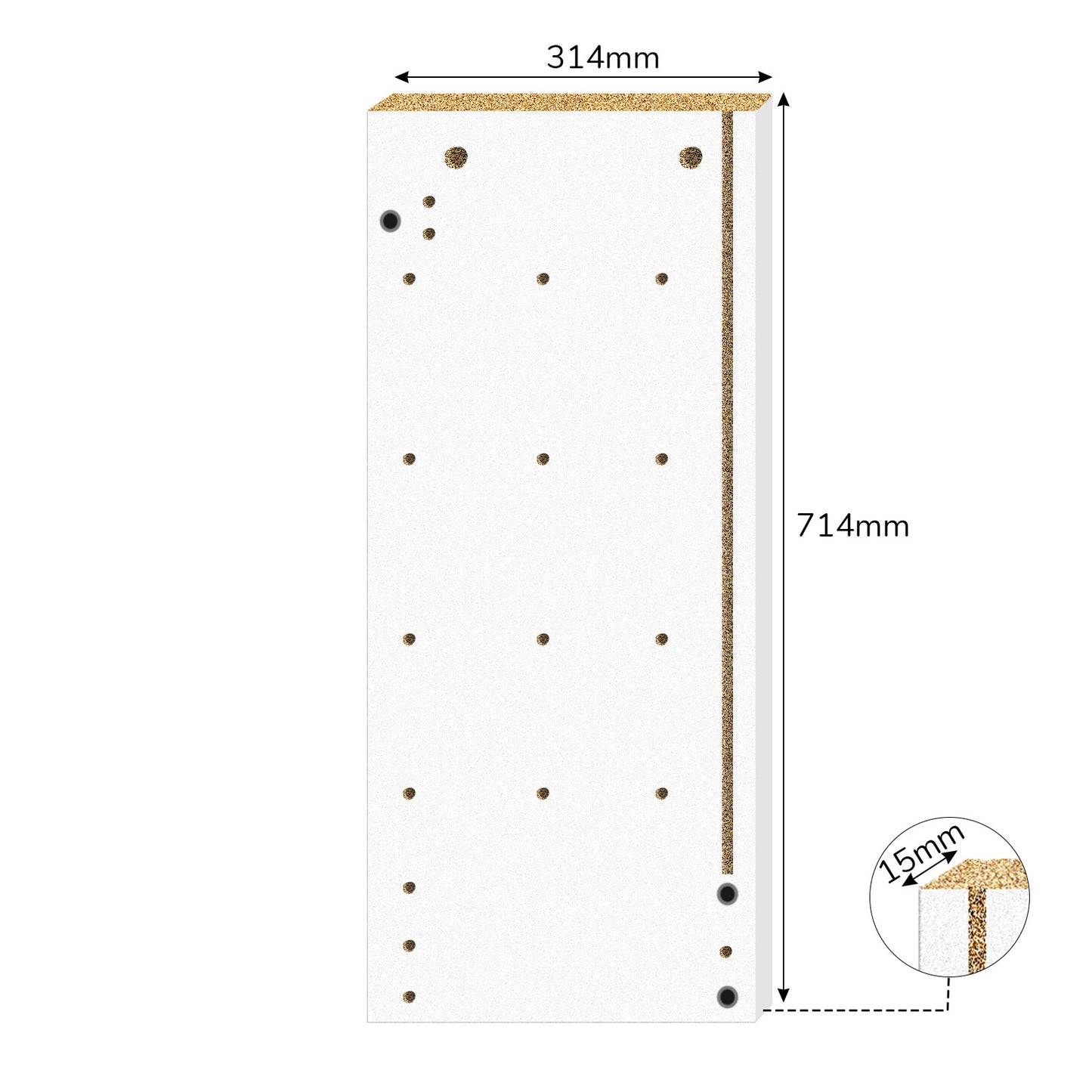 29-Piece Melamine Particle Board Set – Double-Sided Laminate for Furniture & DIY White