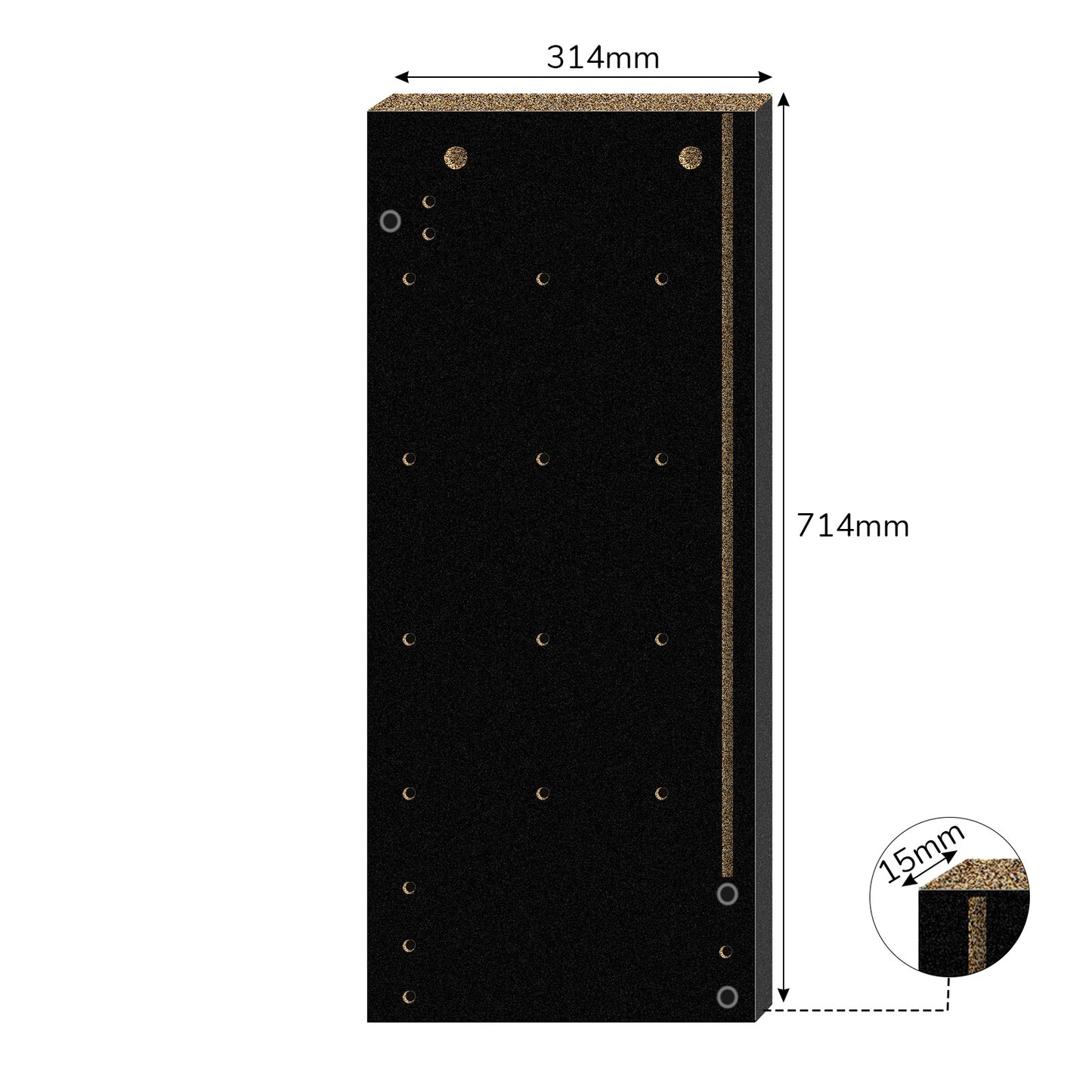 29-Piece Melamine Particle Board Set – Double-Sided Laminate for Furniture & DIY Black