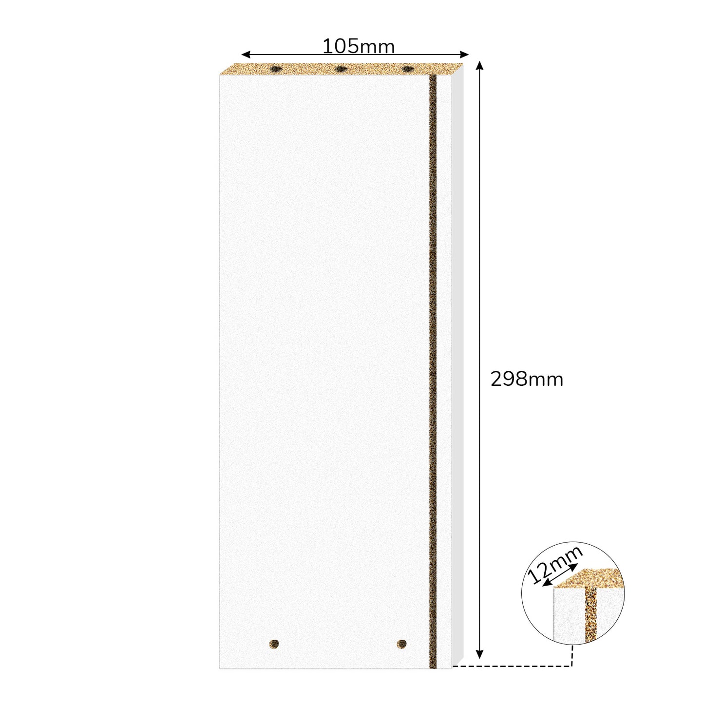 29-Piece Melamine Particle Board Set – Double-Sided Laminate for Furniture & DIY White