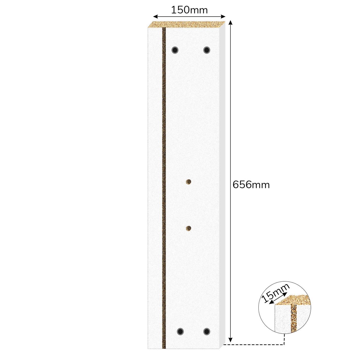 29-Piece Melamine Particle Board Set – Double-Sided Laminate for Furniture & DIY White