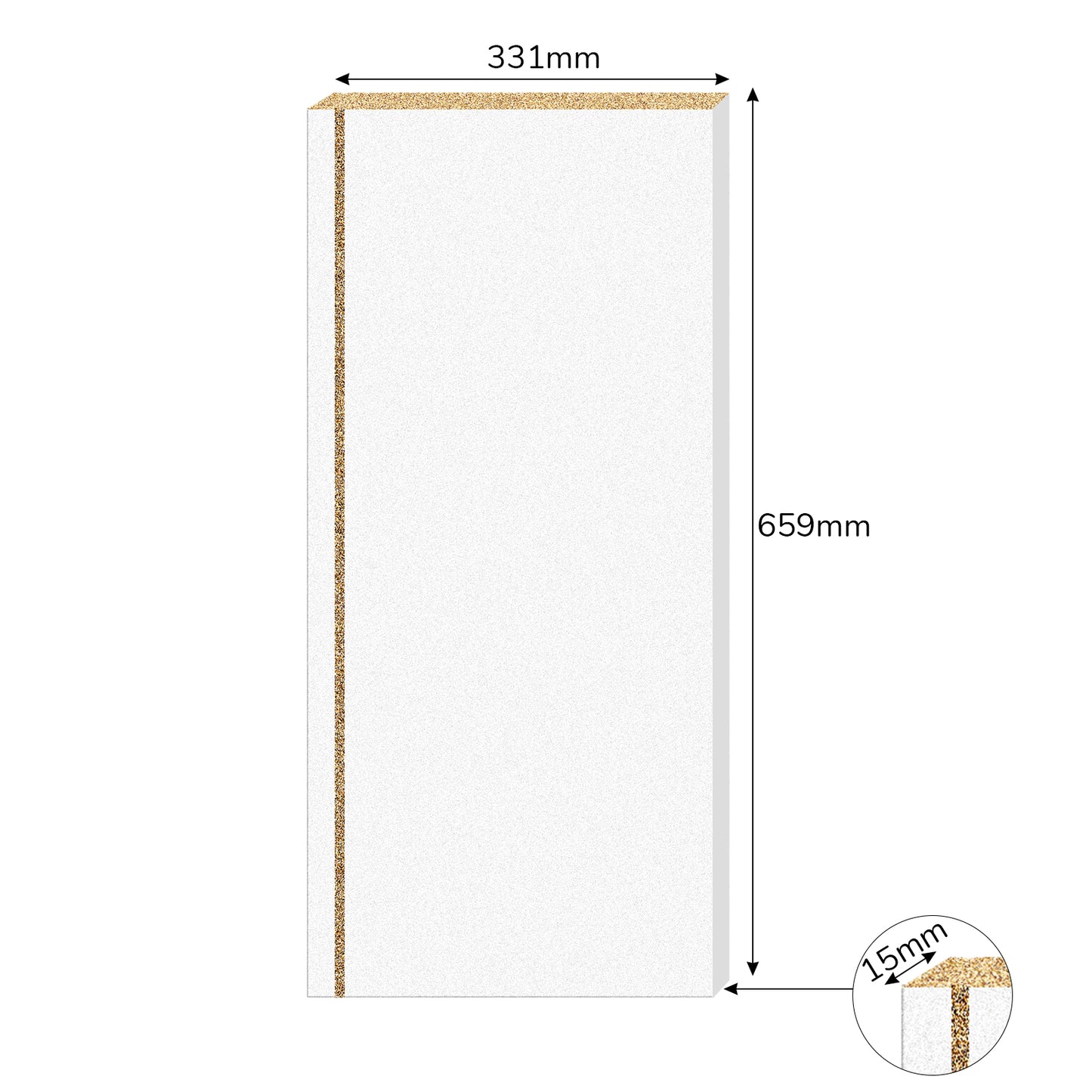 0.59" Thick Melamine Particle Board– Double-Sided Laminate