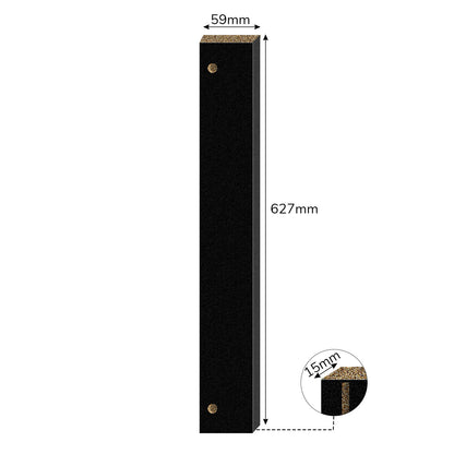 24.69" x 2.32" x 0.59" Melamine Faced Particle Board - Double-Sided Laminated