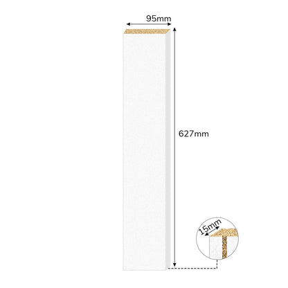 24.69" x 3.74" x 0.59" Melamine Faced Particle Board